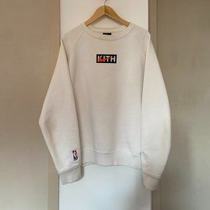 KITH/Nike/Knicks/NBA Collab Long Sleeve Crewneck in White - Men's Large - Rare
